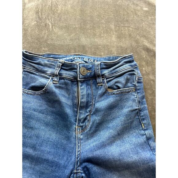 American Eagle Next Level Flex Jeggings Womens Size 2 Blue Skinny Straight - Picture 3 of 7